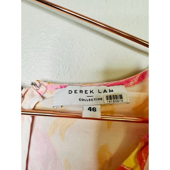 DEREK LAM 10 CROSBY X RTR Multicolor Floral Hourglass Cutout Mini Dress Size 46 - Picture 8 of 15